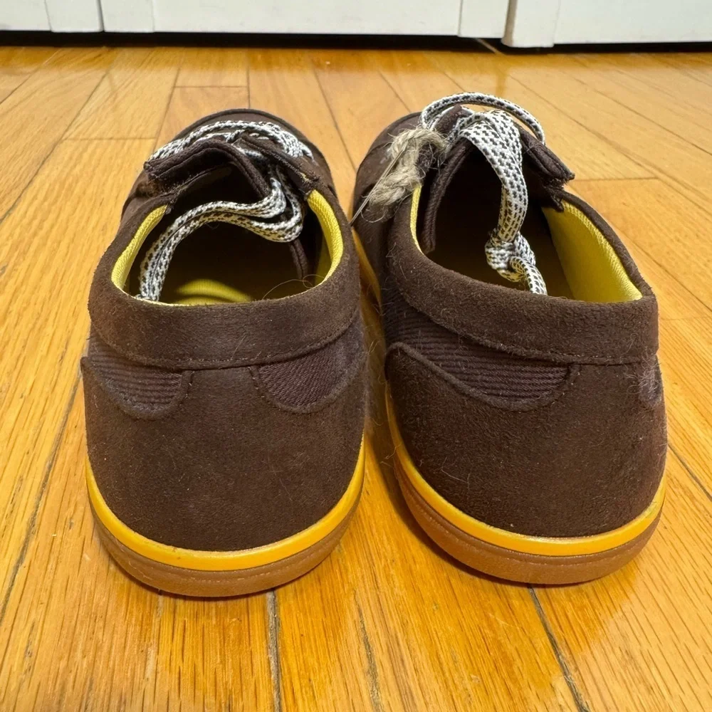 NWT Livie & Luca Kids Boys Reeve Mocha Slip On / Lace Up Sneakers Size 2